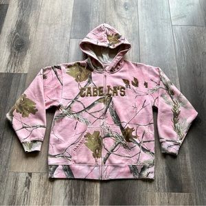 Women’s Pink Cabela’s Zip-Up Hoodie Size XL